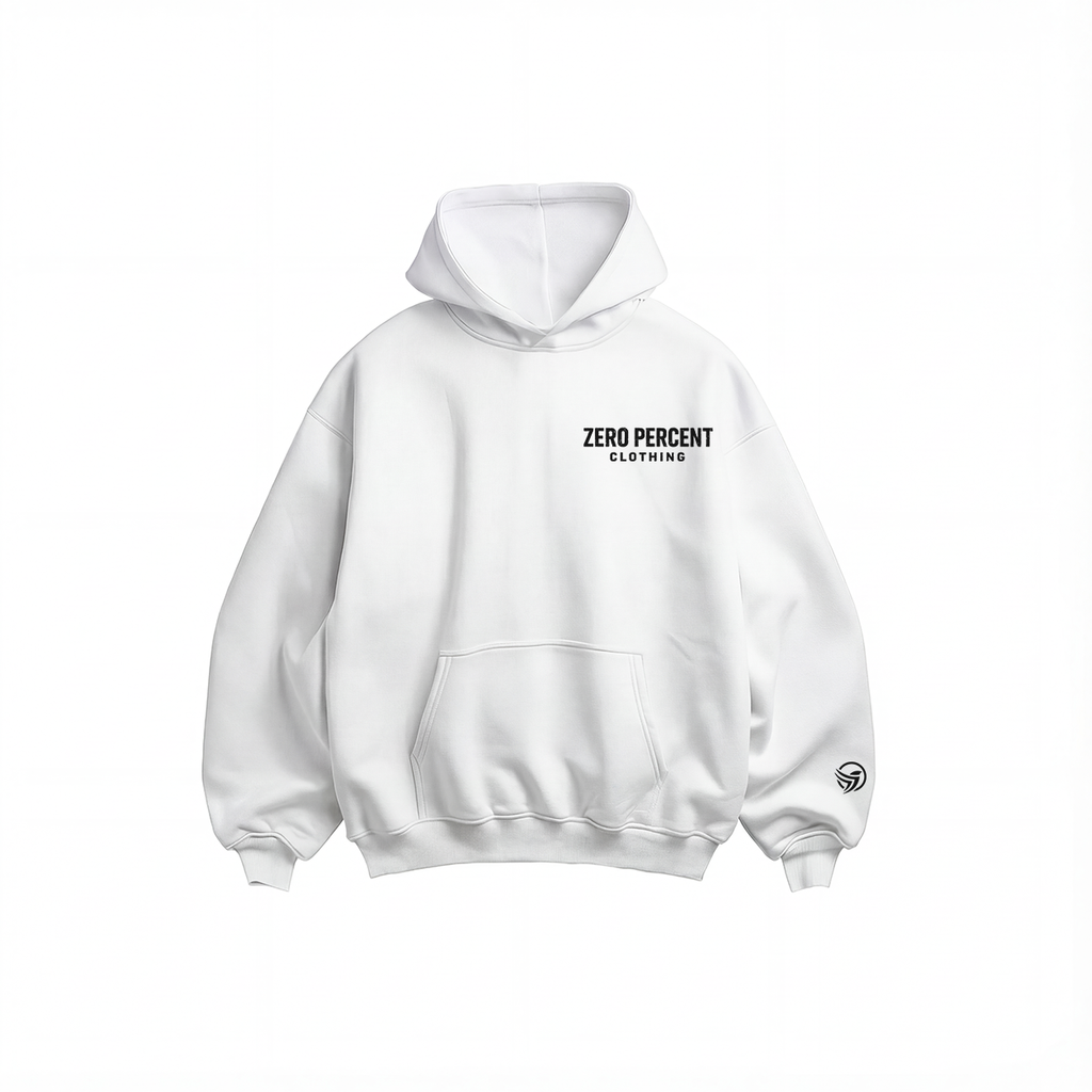Zero Percent Hoodie White