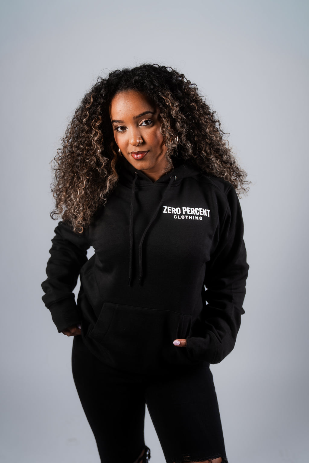 Zero Percent Hoodie Black