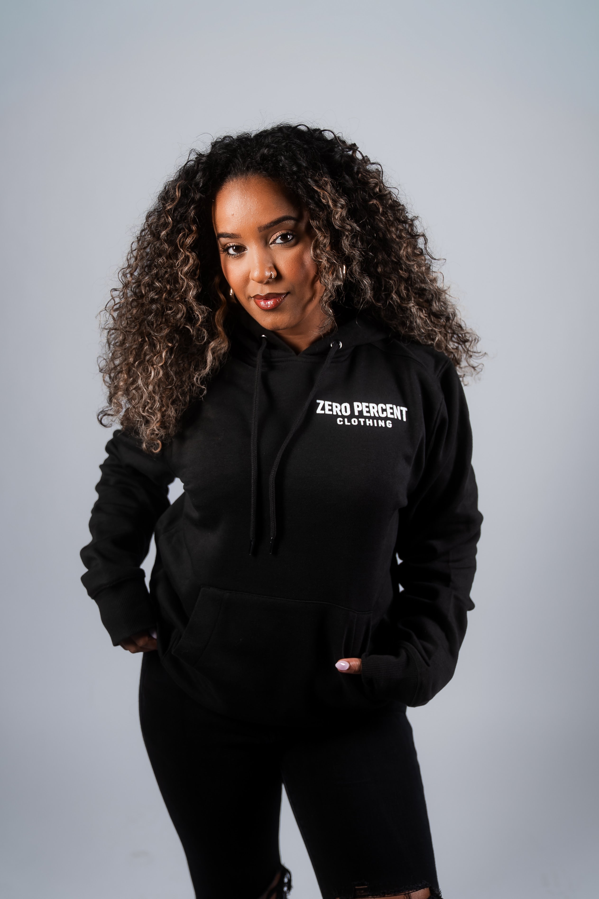 Zero Percent Hoodie Black