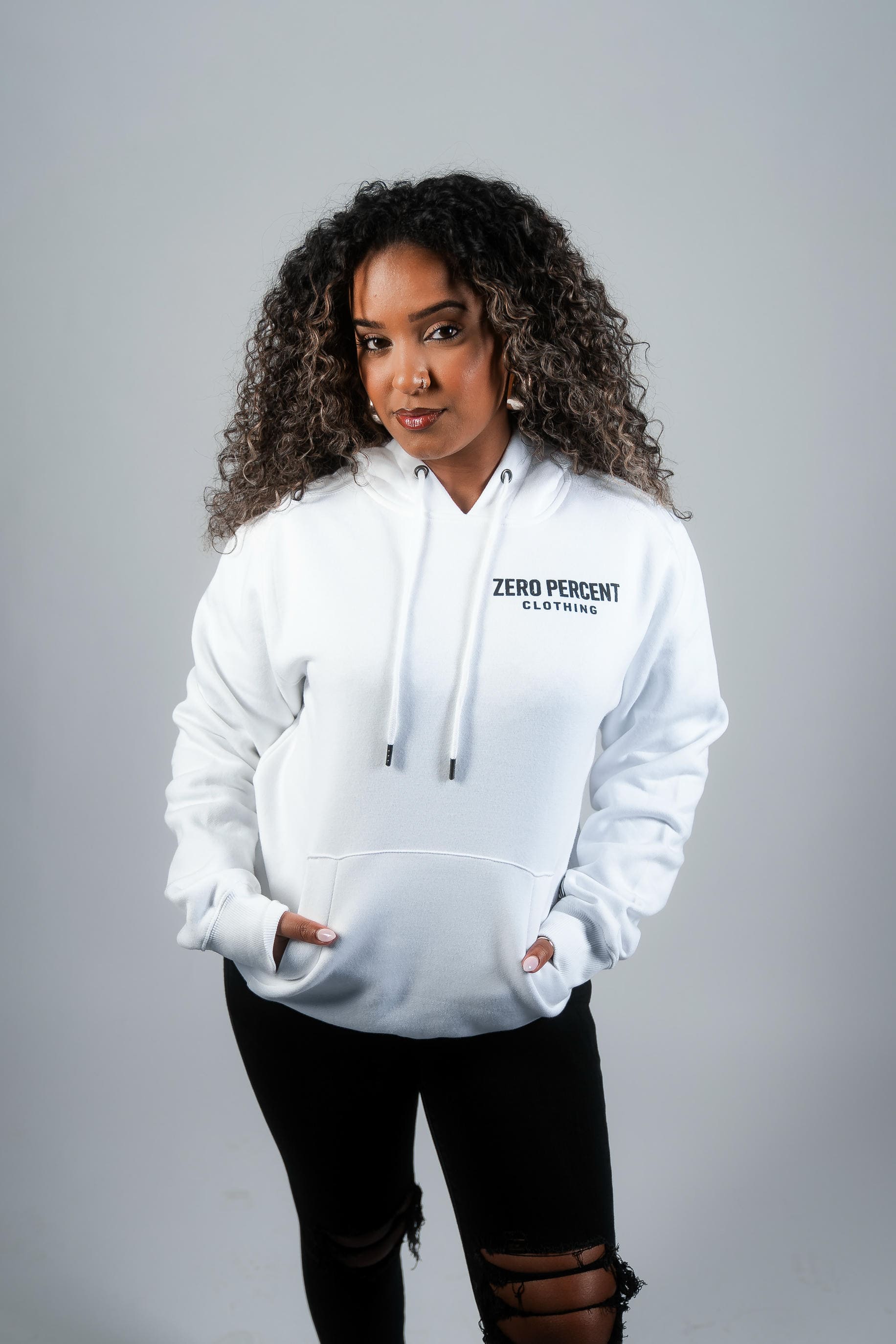 Zero Percent Hoodie White